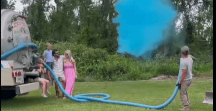 Georgia Couple Does A Gender Reveal With A Septic Truck