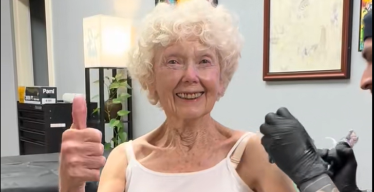 87-Year-Old Grandmother Explains Why She Got Matching Tattoos With Granddaughter